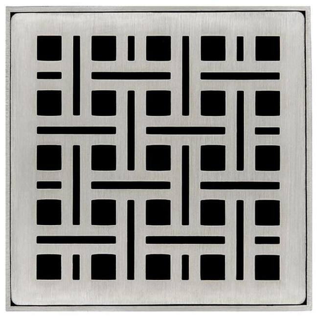Infinity Drain VD 4-2P 4" x 4" Premium Center Drain Kit with Weave
