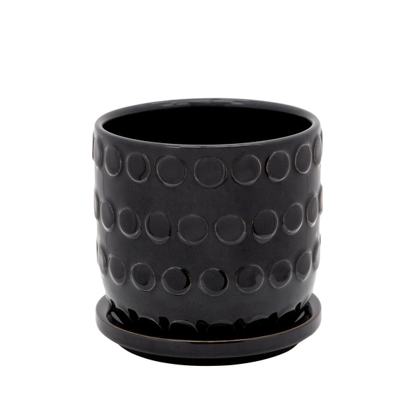 black bubble planter
