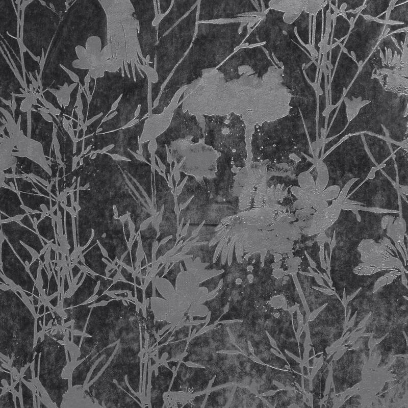 Bedroom Thermal Insulating Birds and Lotus Floral Pattern Curtains 96 Inches
