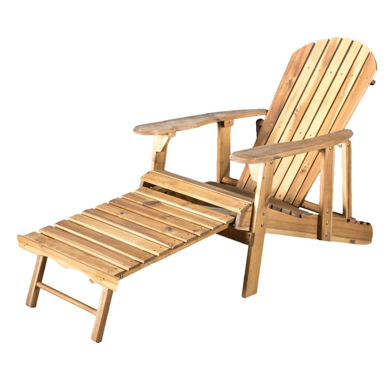 Hayle Wood Outdoor Reclining Adirondack Chair by Christopher Knight Home - 67.25" L x 29.50"W x 29.50" H - Brown