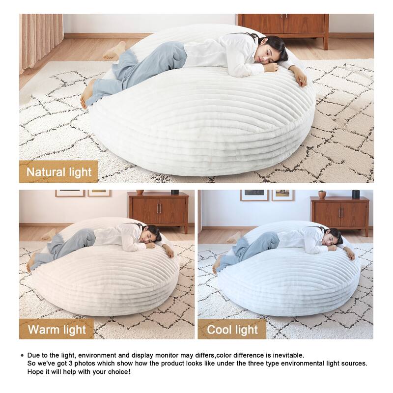 Oversized Bean Bag Chair Bean Bag Bed for Adults & Convertible