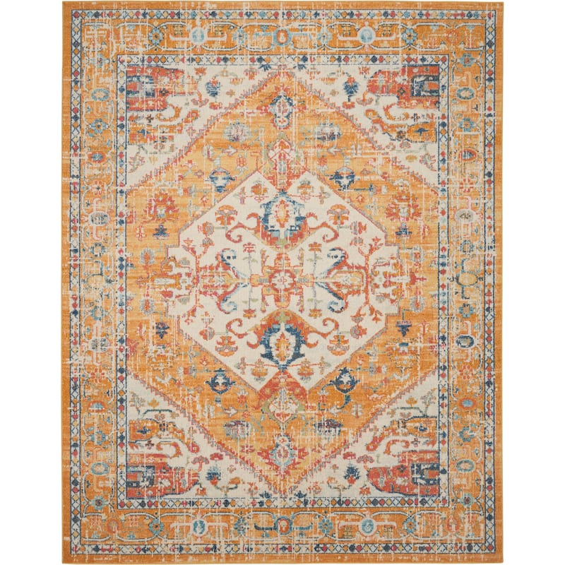 Copper Grove Alsleben Vintage Persian Floral Medallion Area Rug