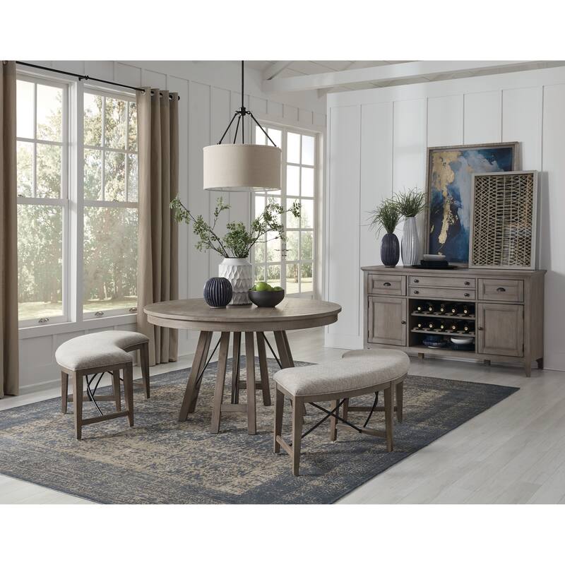 Magnussen Home Paxton Place Dovetail Grey Buffet - 66''W x 19''D x 36''H