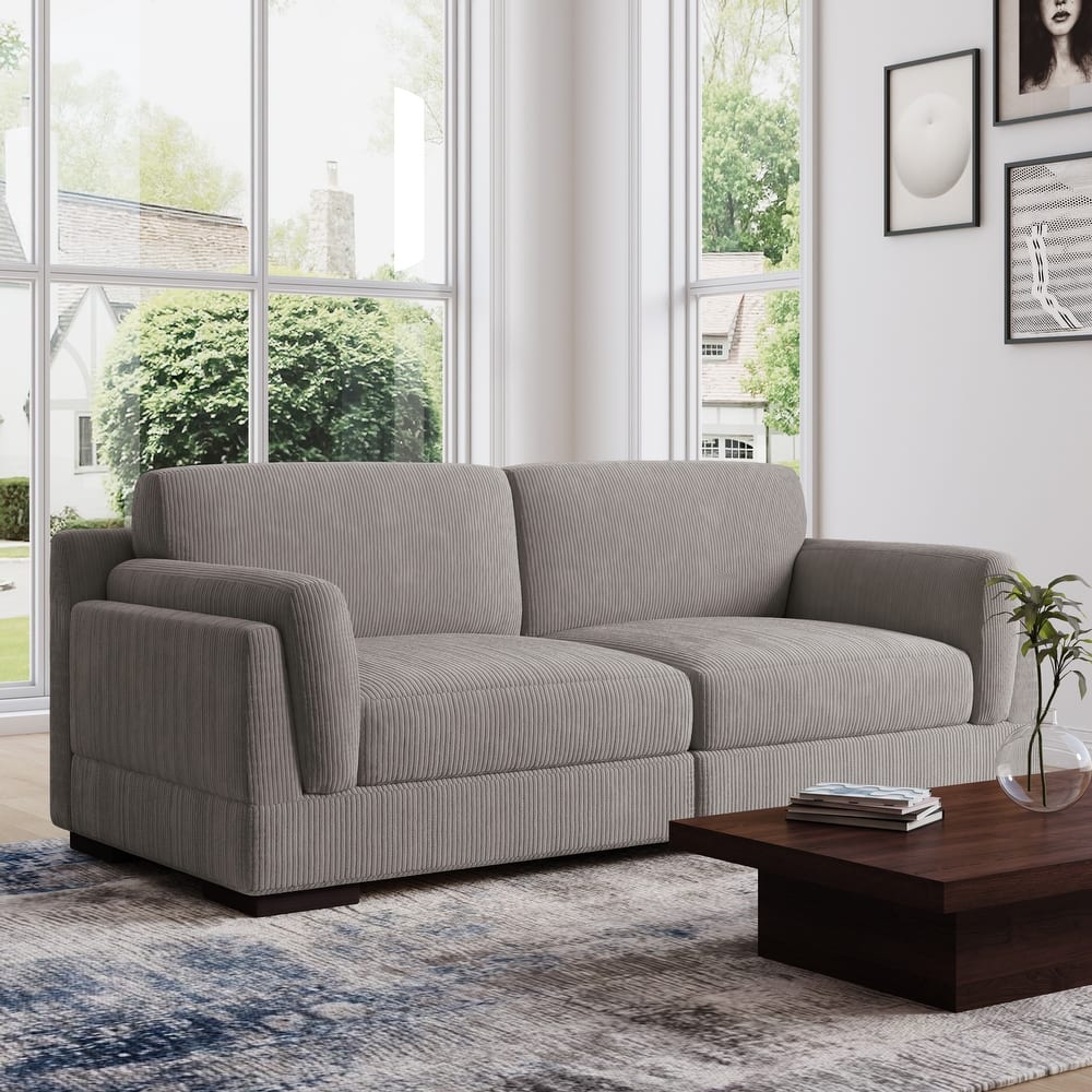 90" Loveseat Sofa Modern and Cozy Corduroy Couch