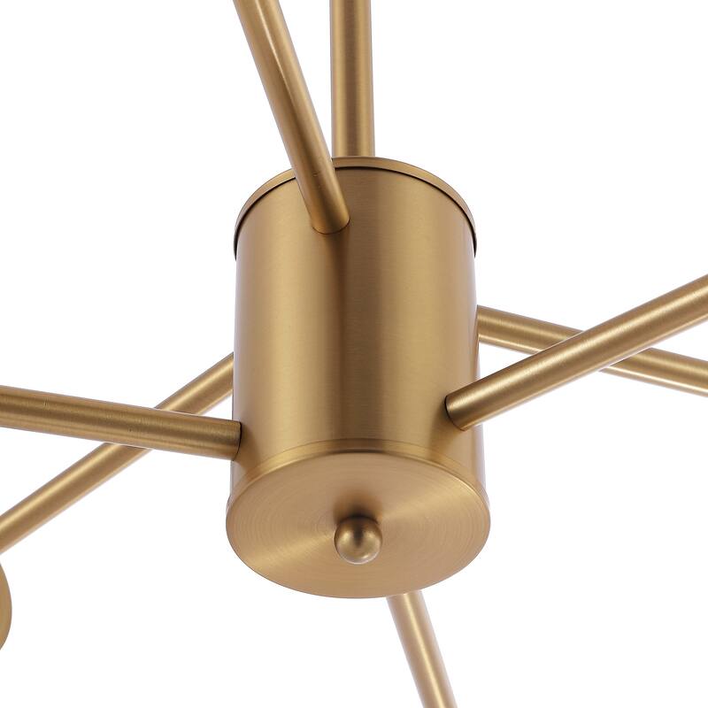 GetLedel 6-Light Modern Sputnik Chandelier with Glass Globe Shades