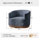 preview thumbnail 42 of 67, HULALA HOME Gema Modern Swivel Chenille Ergonomic Barrel Accent Chair with Solid Wood Legs Set of 2