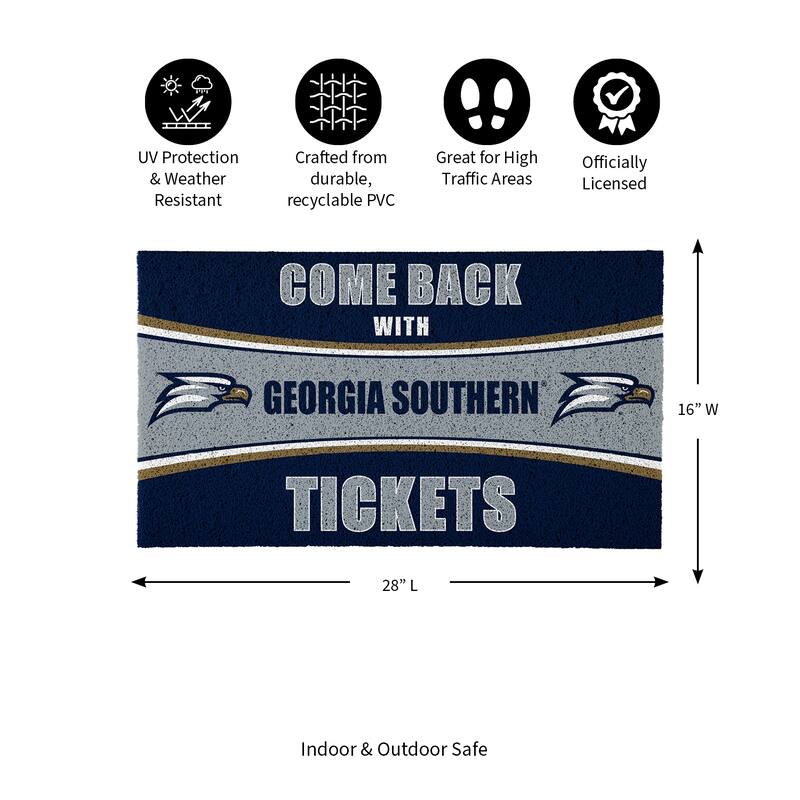 University of Nevada 28 in. x 16 in. PVC "Come Back With Tickets" Trapper Door Mat