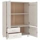 preview thumbnail 7 of 7, vidaXL Wardrobe HAMAR White 39"x17.7"x53.9" Solid Wood Pine - 39" x 17.7" x 53.9"