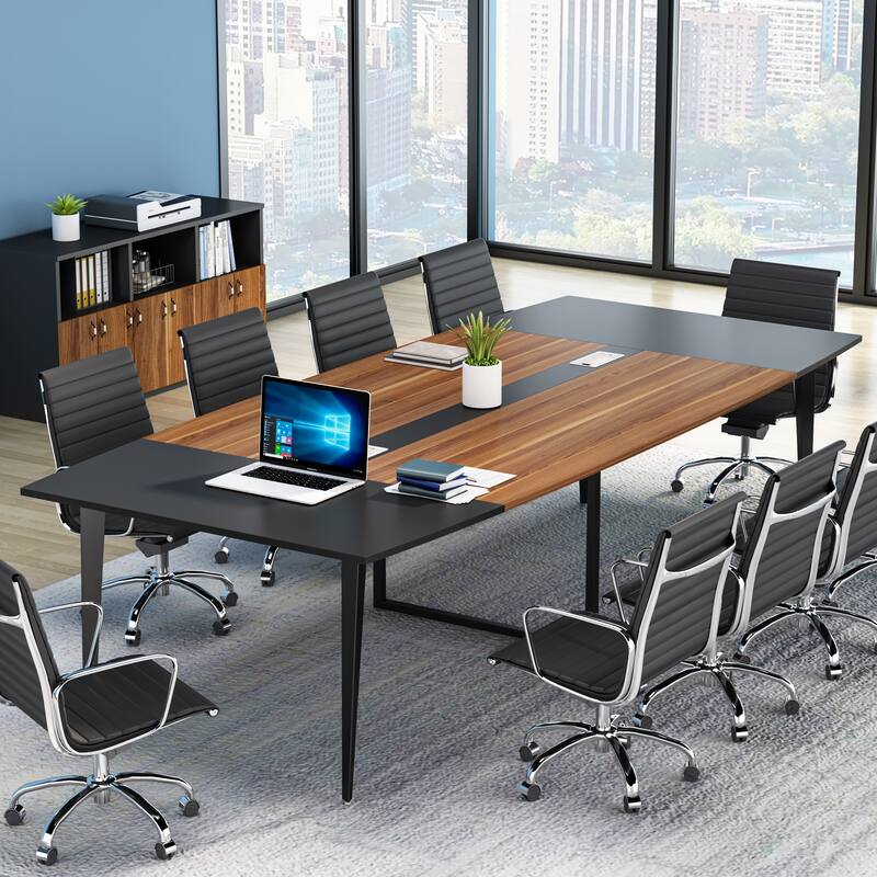 94.48" L x 47.24" W Conference Table,Seminar Table with Rectangle Grommet