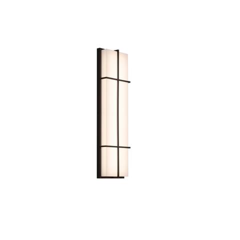 Avenue 18-inch Textured Bronze LED Outdoor Sconce, White Acrylic Shade