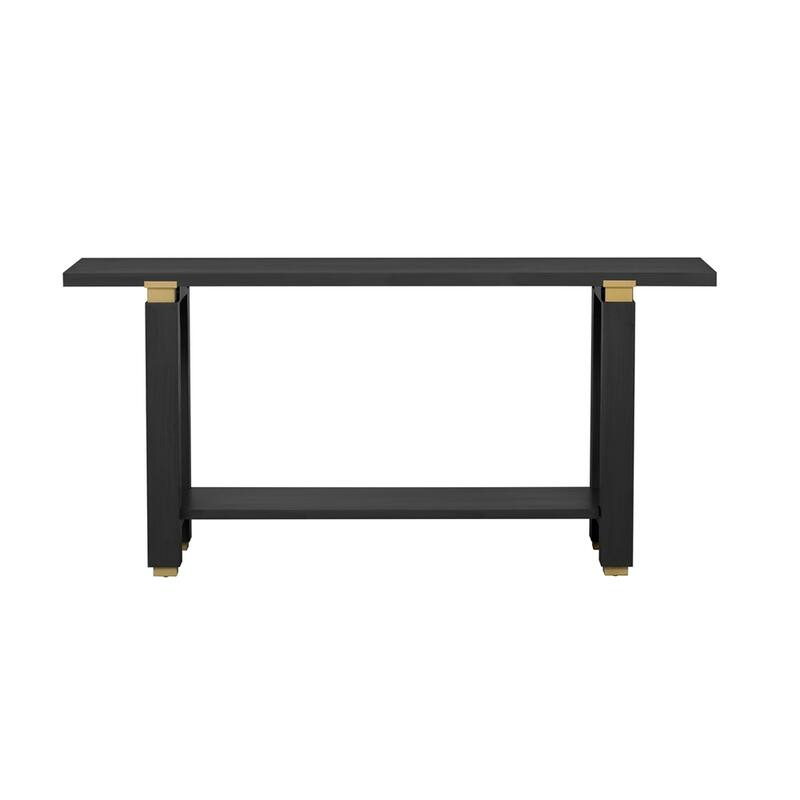 Solid Wood Entryway Sofa Table Console Table with Shelf