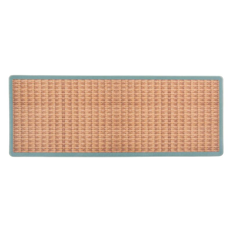 World Rug Gallery Natural Border Anti-Fatigue Standing Mat