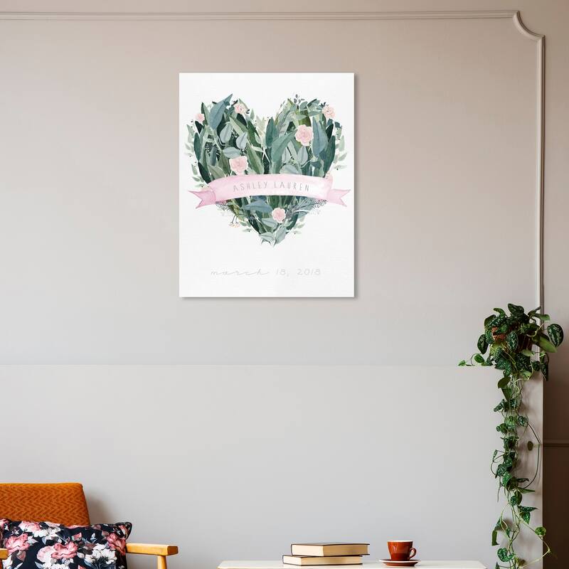 Wynwood Studio Canvas Floral and Botanical Flowers of My Heart White and Light Pink Modern & Contemporary Wall Art Canvas Print - 30 x 20