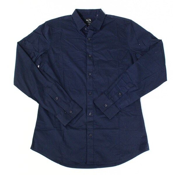 armani exchange navy blue shirt