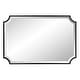 preview thumbnail 6 of 8, Allan Andrews Rectangular Wall Mirror with Scooped Stainless Steel Frame - 24"W x 36"H