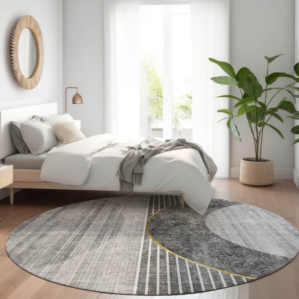 Machine Washable Indoor/ Outdoor Chantille Contemporary Geo Rug