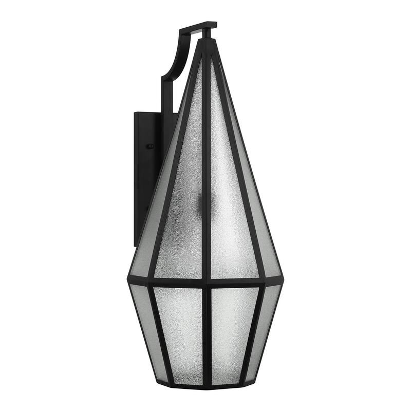 Peninsula 1-Light Outdoor Wall Lantern in Matte Black - Matte Black