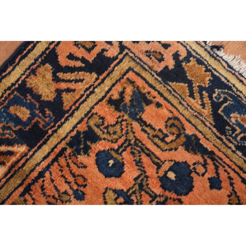 Hand Knotted Oriental 100% Wool Carpet Traditional Floral Oranges & Rust Lilian Area Rug - 4' 4'' X 3' 2''