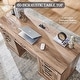 preview thumbnail 9 of 28, 60" Farmhouse Executive Desk, Wood Home Office Desk, Computer Desk