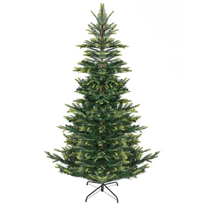 Yaheetech Pre-Lit Christmas Tree Artificial Christmas Tree with Warm White Incandescent Lights