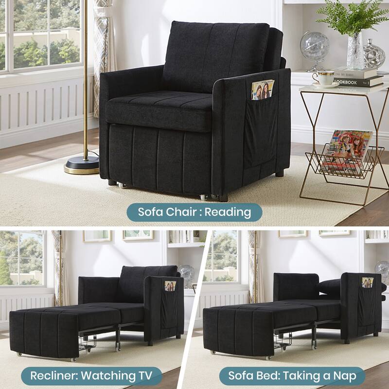 Upholstered Convertible Sleeper Sofa