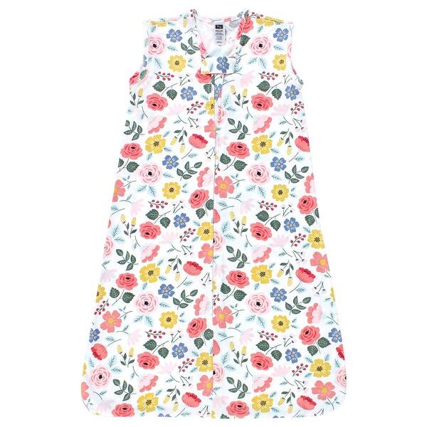 slide 1 of 1, Hudson Baby Infant Girl Cotton Sleeveless Wearable Sleeping Bag, Sack, Blanket, Modern Botanical 0-6 Months - Modern Botanical