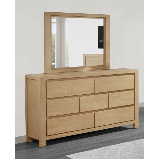 Best Quality Light Oak Dresser, Dresser w/Mirror and Chest.