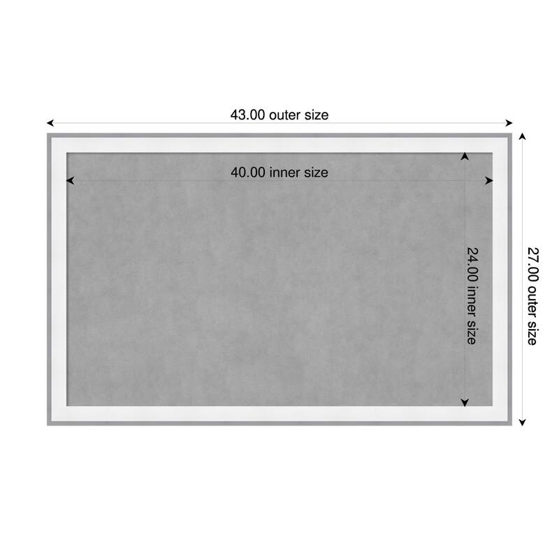 Amanti Art Maya Espresso Silver Framed - 43 x 27 in - Maya White Silver