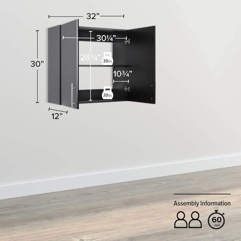 Prepac Elite 32" Wall Cabinet, Multiple Finishes