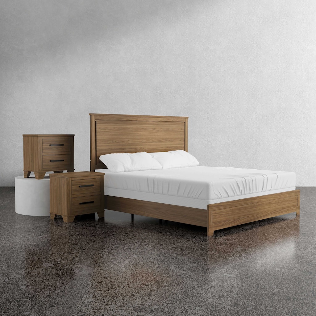 Furniture of America Nyess Modern Chestnut Brown 3-Piece Wood Bedroom Set