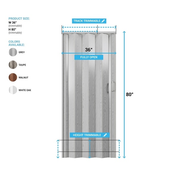 Loft Premium Double-Walled Foldable Accordion Door - On Sale - Bed