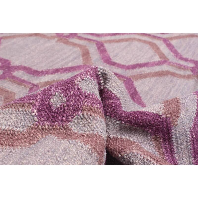 ECARPETGALLERY Flat-Weave Ankara FW Grey Wool Kilim - 5'5 x 8'0