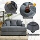 preview thumbnail 22 of 58, Modern Style Chaise Lounger Sofa Couch ,with Pillows, Charge Station & Cup Holders