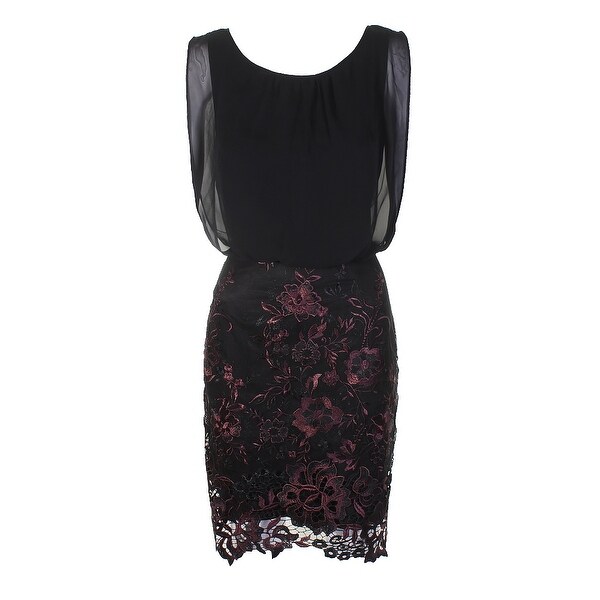 burgundy calvin klein dress