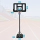 preview thumbnail 2 of 5, Basketball Hoop Portable Basketball Goal System 6.5-10ft Adjustable 44in Backboard for Indoor Outdoor Black - 7'9" x 9'9"