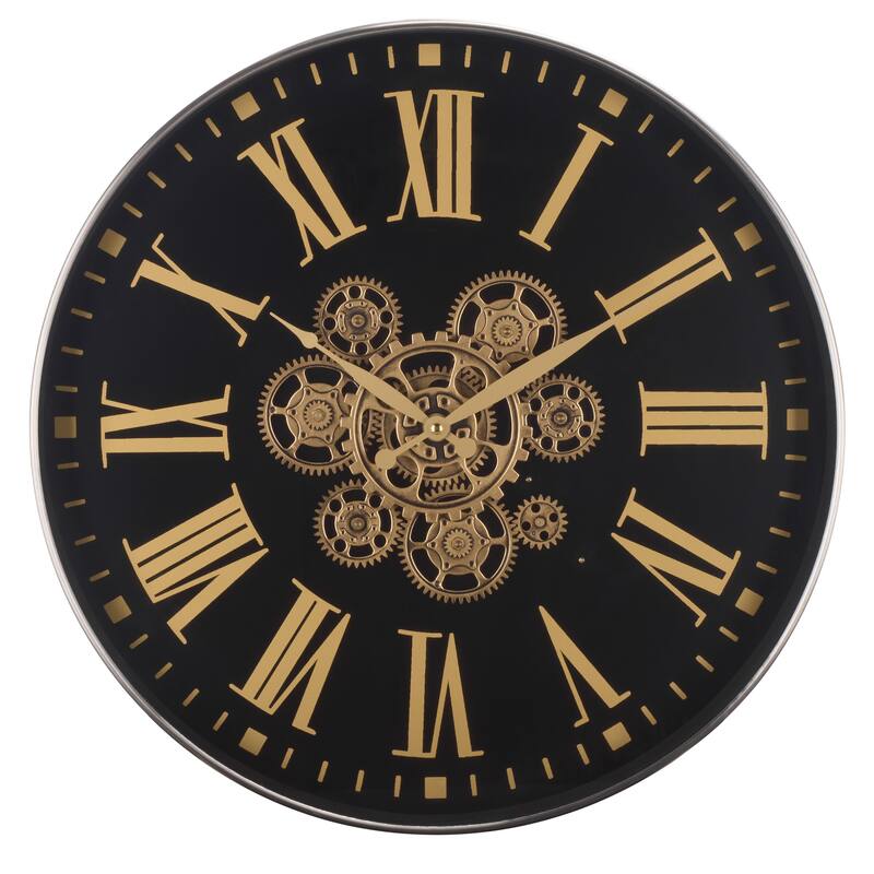 SEI Furniture Thatcher Roman Gear Clock - 20"W x 3"D x 20"H