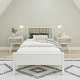 preview thumbnail 2 of 24, Max and Lily Scandinavian Twin-Size Bed with Slatted Headboard