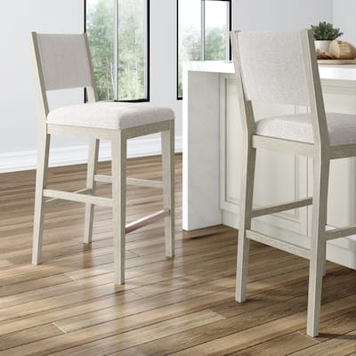 Plank and Beam Sereno Upholstered Bar Height Stool - Set of 2