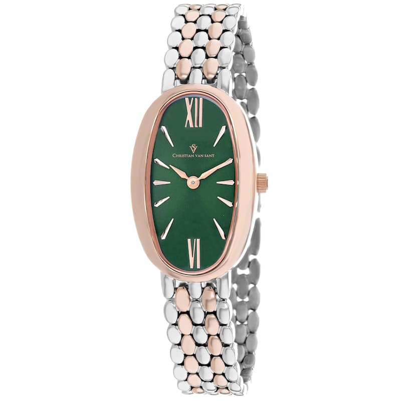 Christian Van Sant Women's Lucia Green Dial Watch - CV1817 - One Size