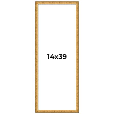 14x39 Frame Gold Real Wood Picture Frame Width 1 inches | Interior