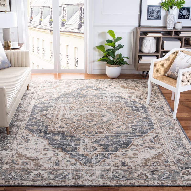 SAFAVIEH Pyramid Jack Traditional Rug - 9' x 12' - Ivory/Beige