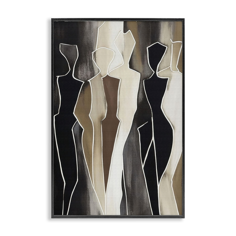 Stupell Earthy People Silhouettes Framed Giclee Art Design By LSR Creative Studio