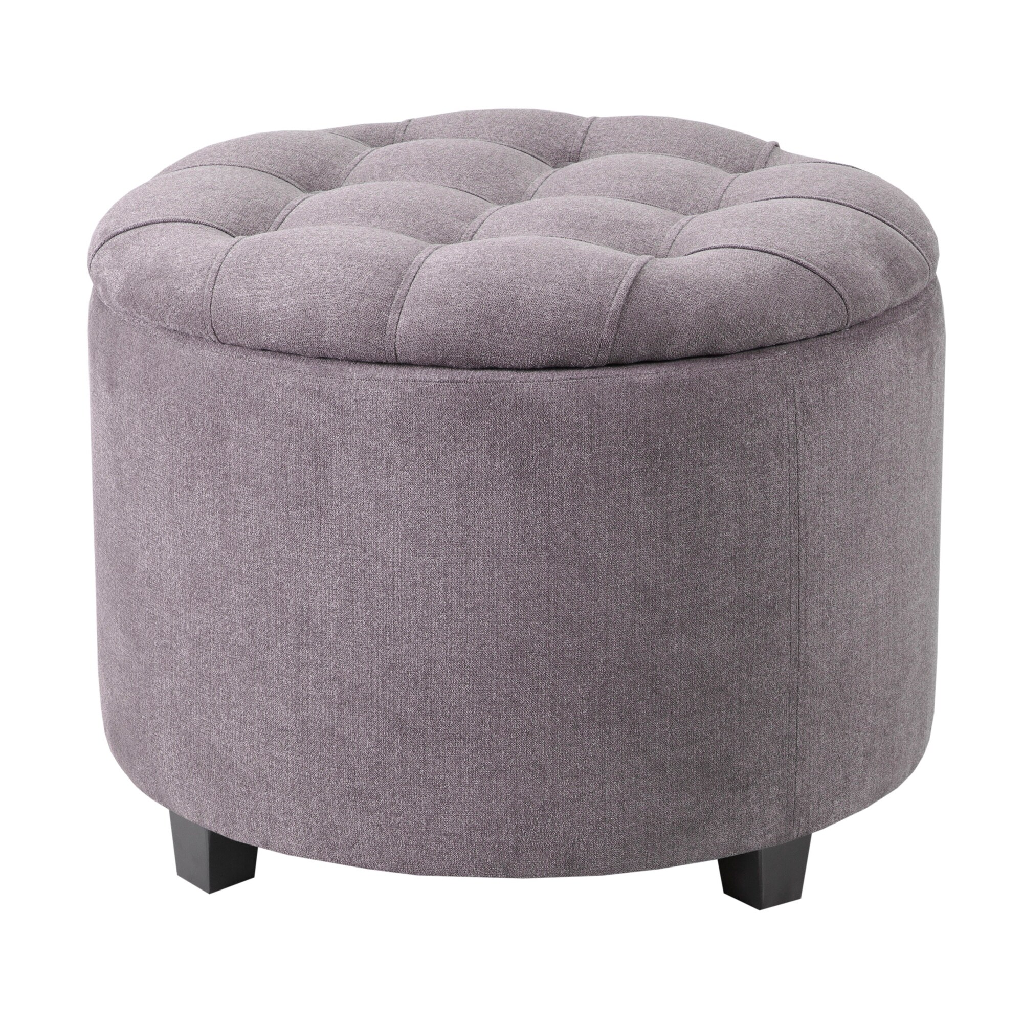Round shoe shop storage ottoman