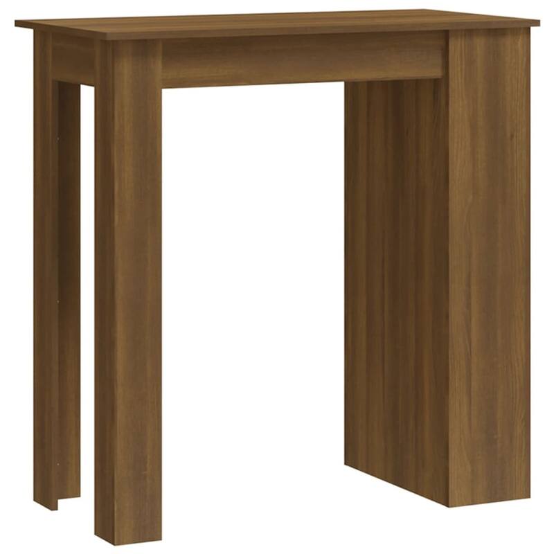 vidaXL Bar Table Kitchen Pub Bistro Table with Storage Rack Engineered Wood - 40.2" x 19.7" x 40.7"