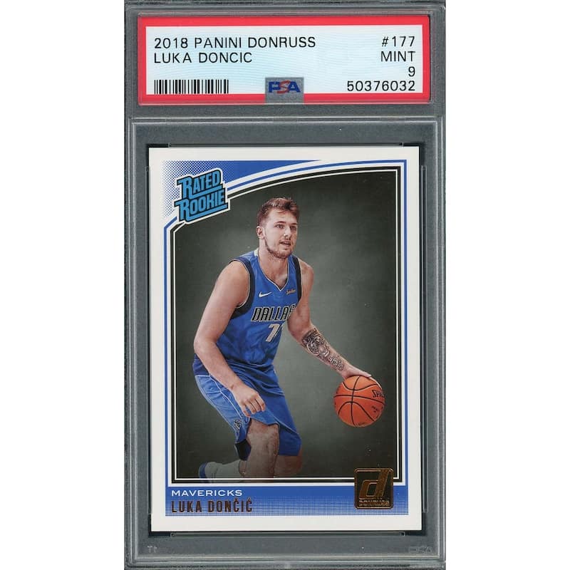 Luka Doncic 2018 Panini Donruss Basketball Rookie Card RC #177 Graded PSA 9 MINT - 8'6" x 11'6"