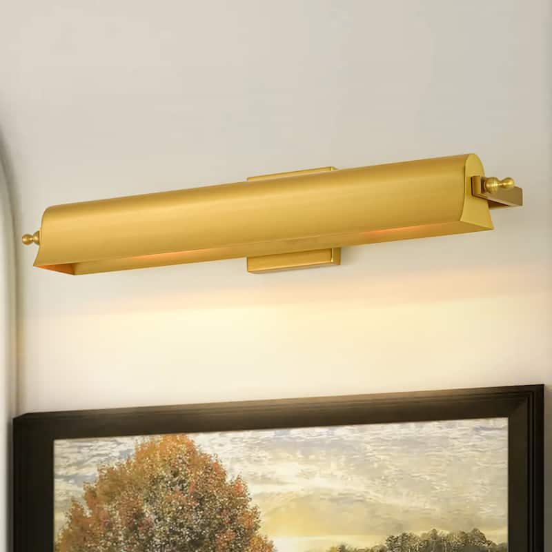 2-Light Black/Glod Modern Metal Wall Sconce with Sleek Cylindrical Design for Living Room & Bedroom - 2 Light - Gold