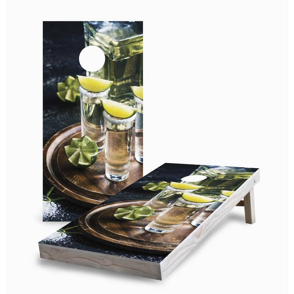 Tequila Shot with Lime Cornhole Boards