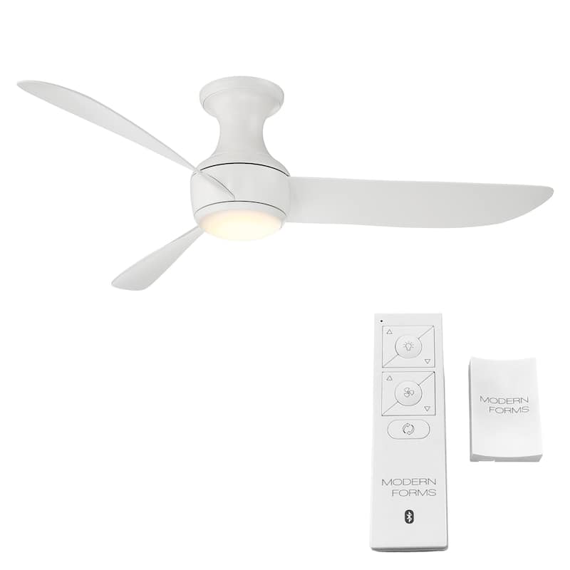Corona 3-Blade Smart FlushMount Ceiling Fan 54in 3000K LED & Remote - N/A