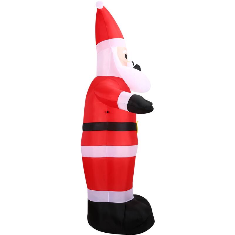Christmas Time 10-Ft. Pre-Lit Inflatable Santa Claus Outdoor Christmas Decoration