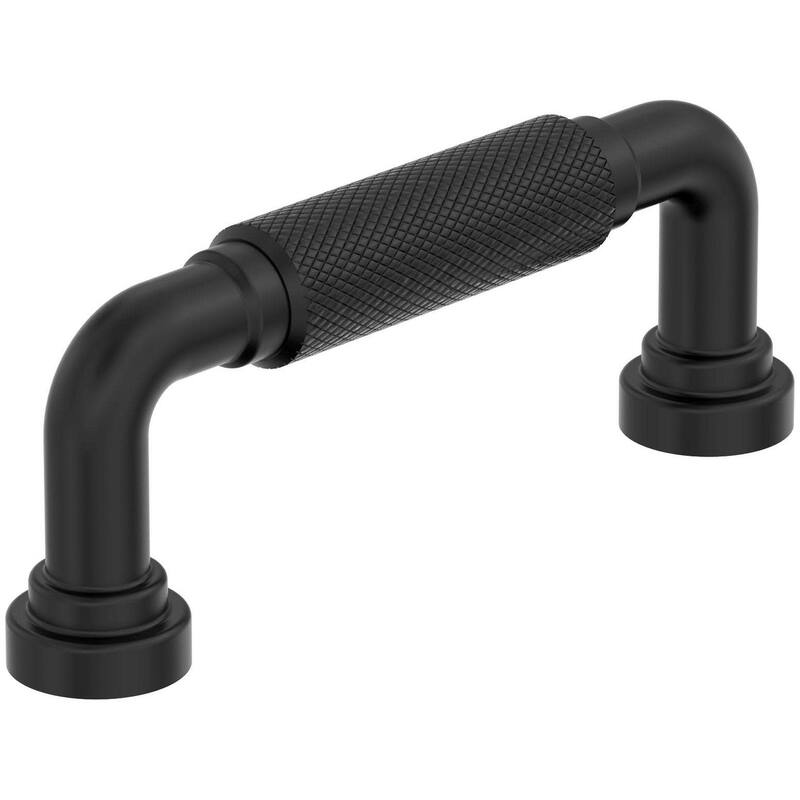 Amerock BP37681 Collet 3" Center to Center Knurled Handle Cabinet Pull - Matte Black
